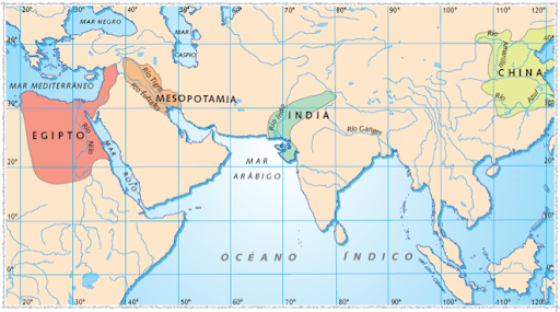 Este es un mapa que explica como se asentaron estas civilizaciones